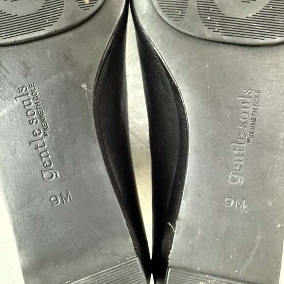 Size 9M - Gentle Souls Kenneth Cole Vicki Women's Black leather wedge booties - Picture 8 of 8